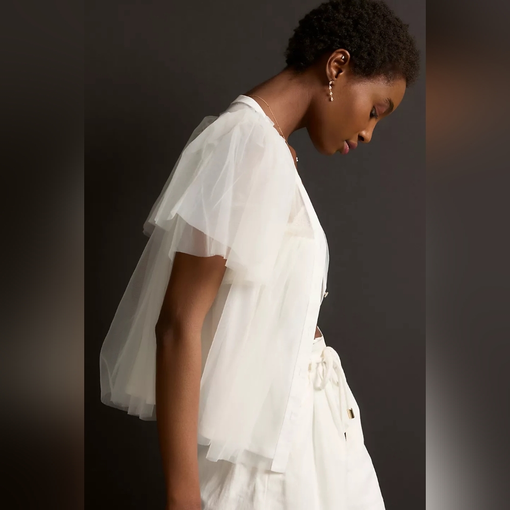Sunday in Brooklyn Tulle Swing Blouse Anthropologie - Picture 3 of 8